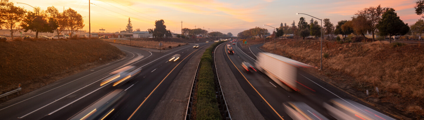 Highway with cars