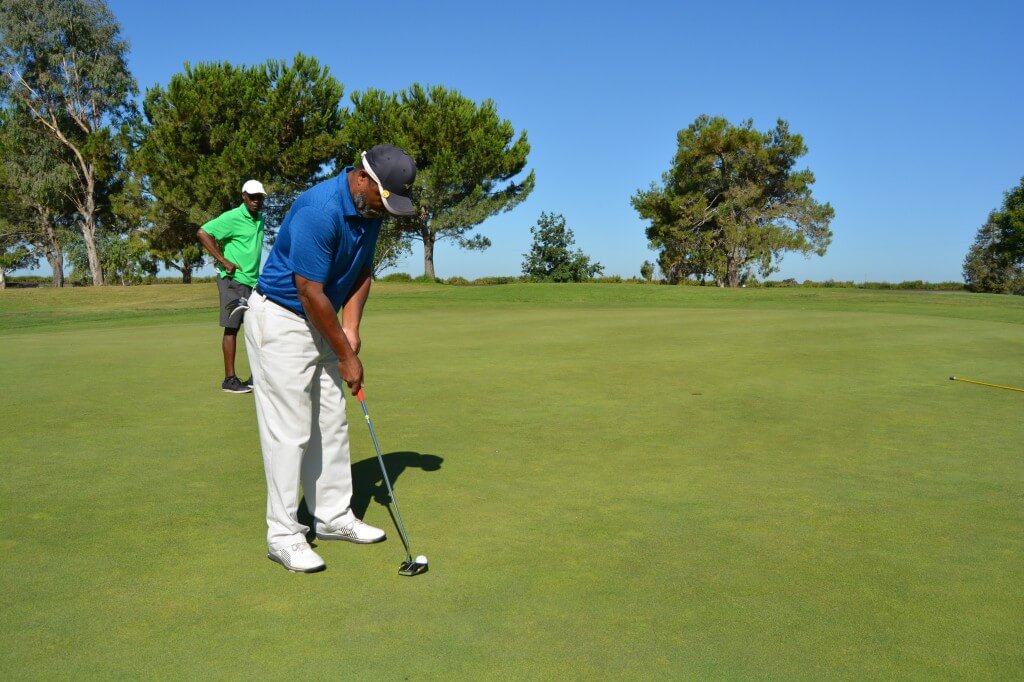 man playing golf