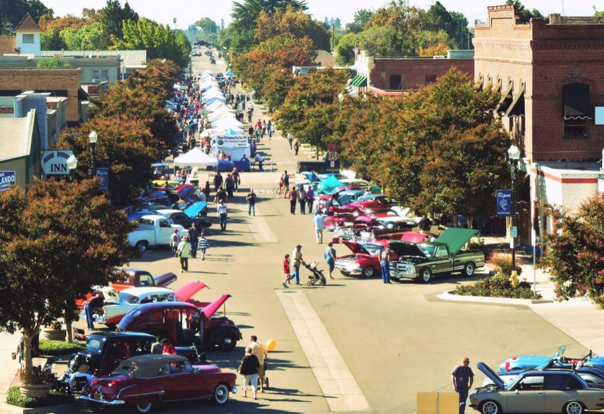 Arial view of Mainstreet