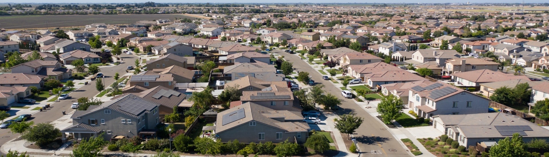 TestImg Aerial view of suburban neighborhood
