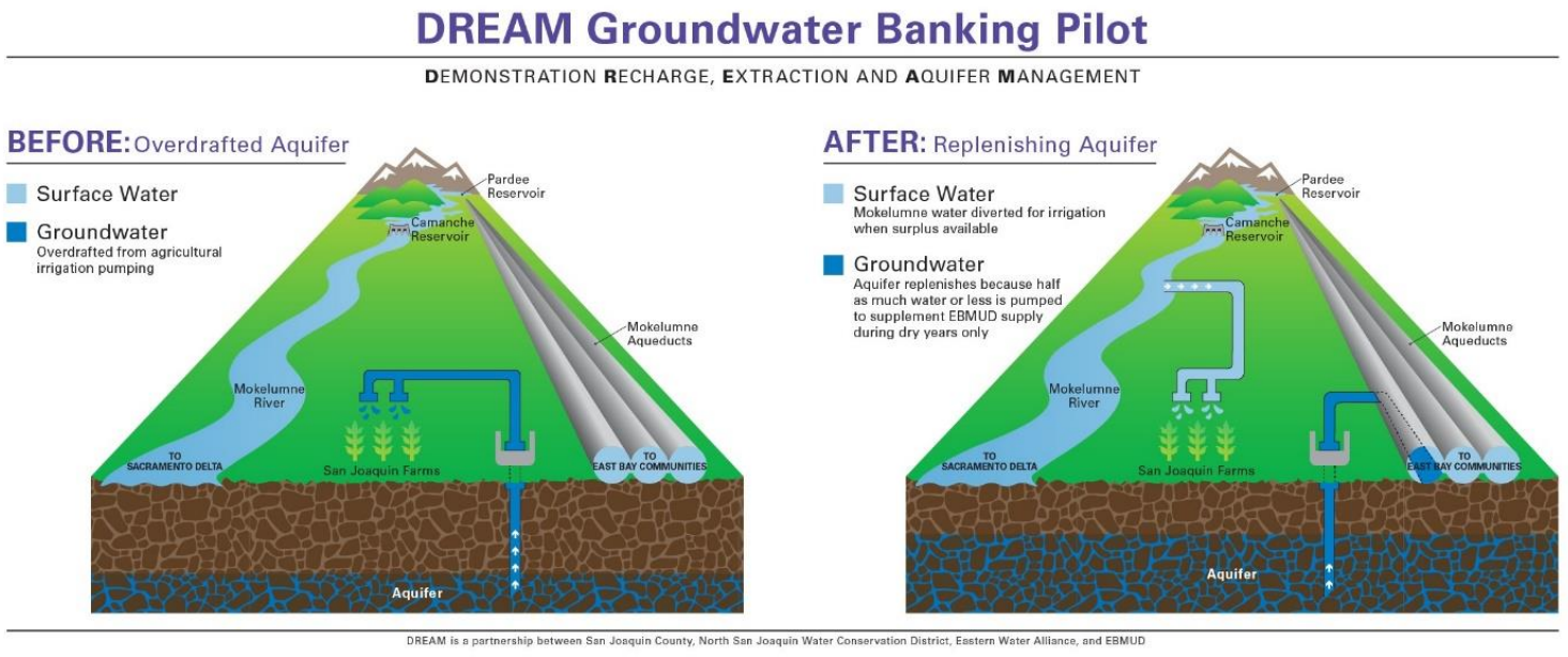 Diagram of the DREAM Groundwater Banking Pilot