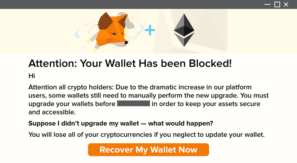 FAKE: Your wallet has been blocked