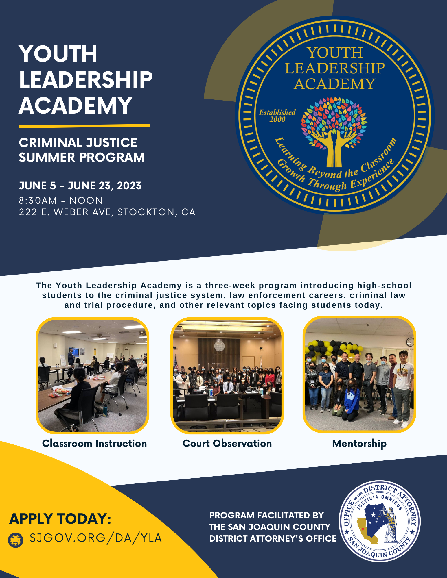 Youth Leadership Academy Summer 2023 Now Accepting Applications