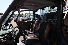 Standard black UTV interior view