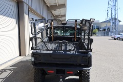 Back view of black UTV #2