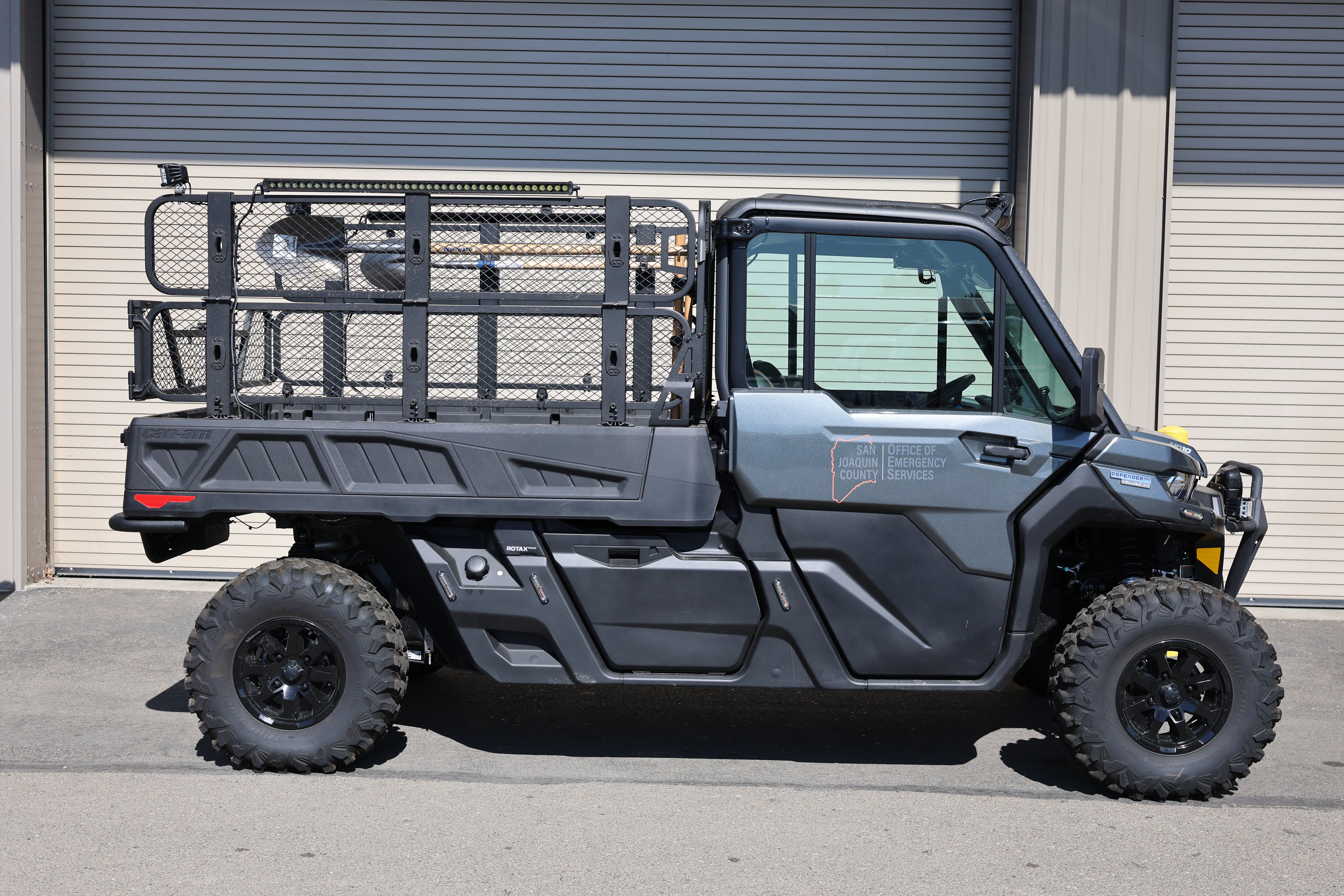 White shelter trailer