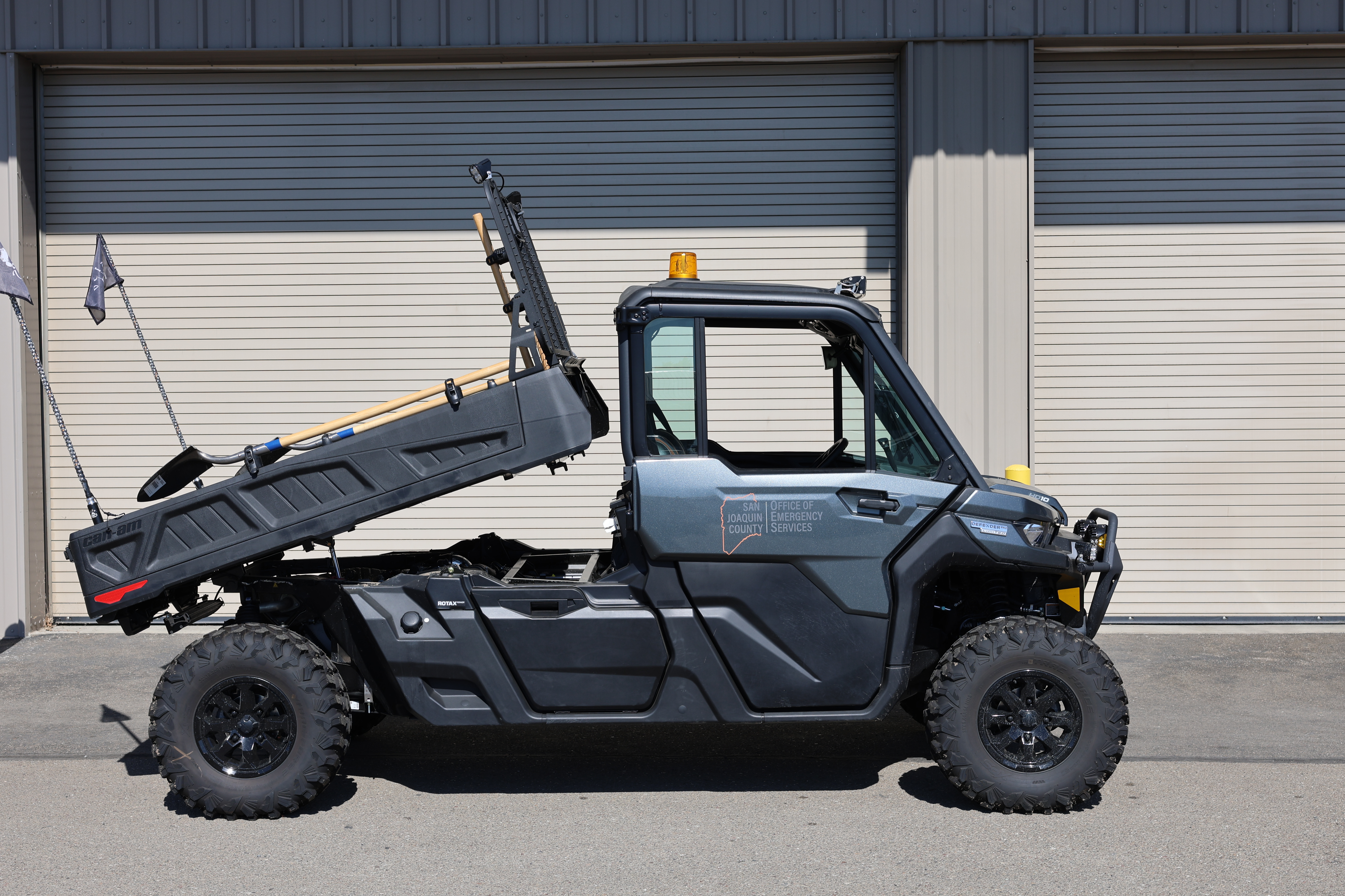 White shelter trailer