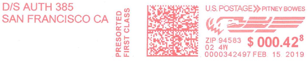 Metered Mail Postmark 1